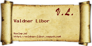Valdner Libor névjegykártya